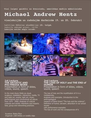 The poster for michael andrew hentz's exhibition.